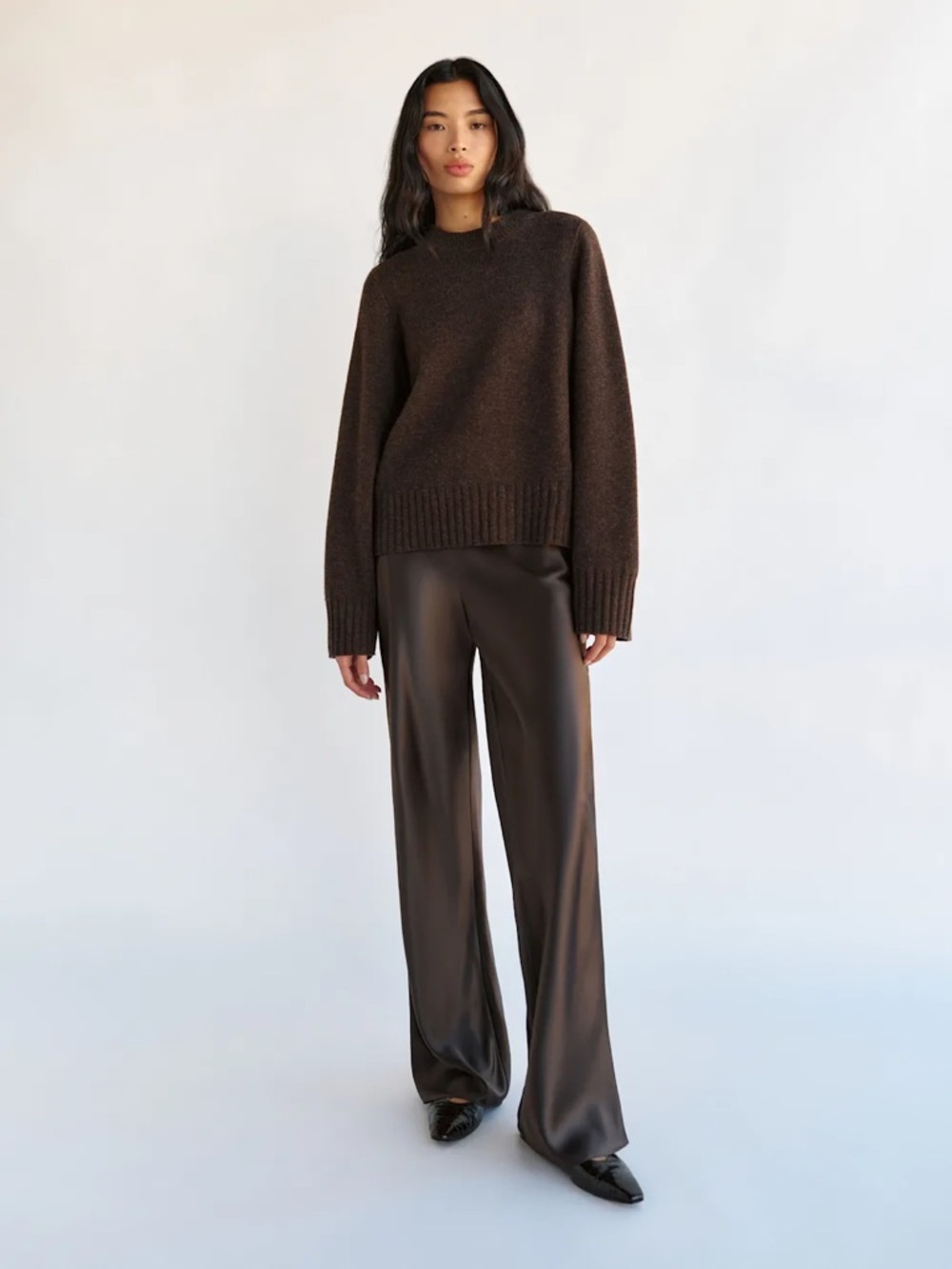 Reformation Cove Cashmere Oversized Crew - Compost - Picture 4 of 8